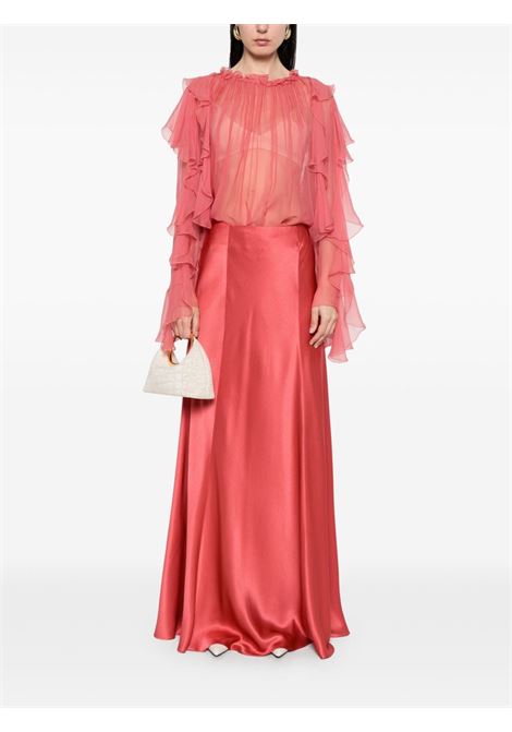 Blusa in chiffon in rosa shocking Alberta Ferretti - donna ALBERTA FERRETTI | 020516140199